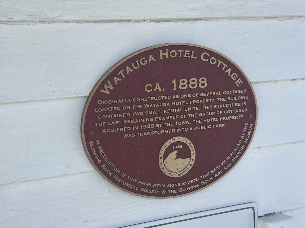 Blowing Rock Museum Plaque