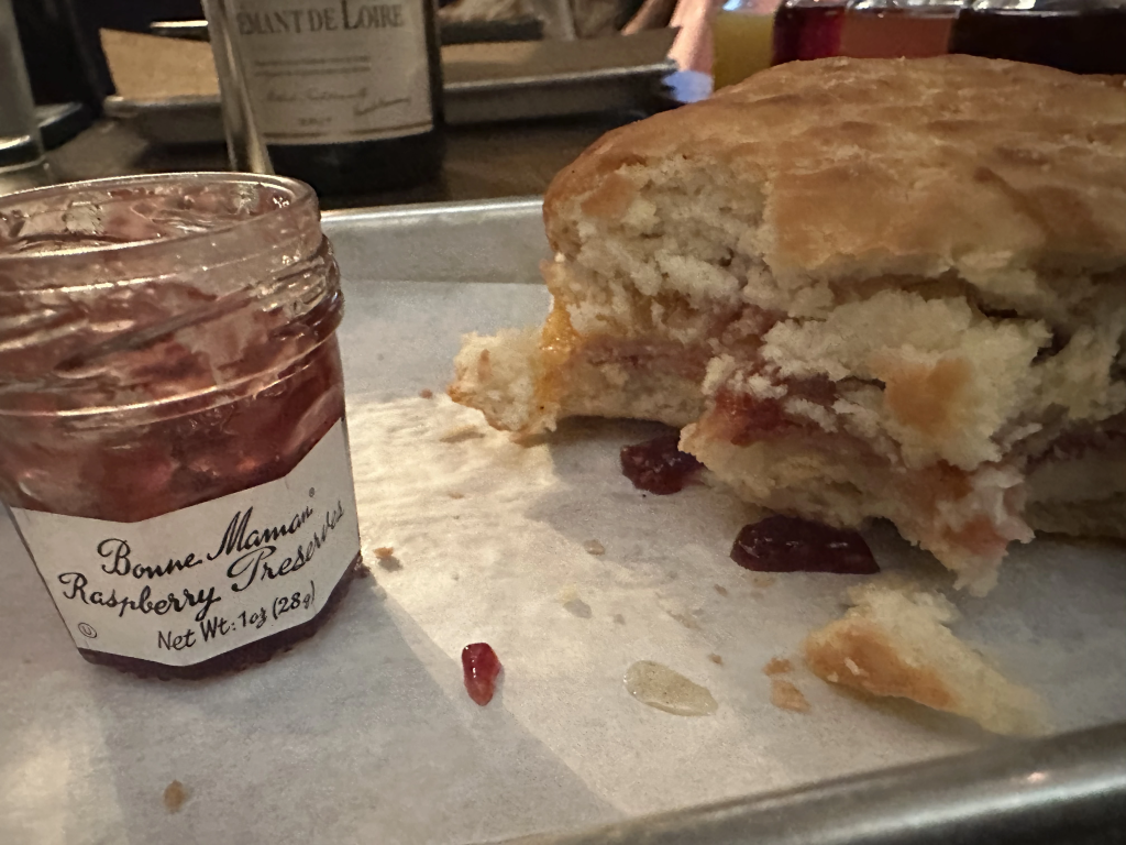 Hellbender Bed and Beverage Ham and Cheese Biscuit