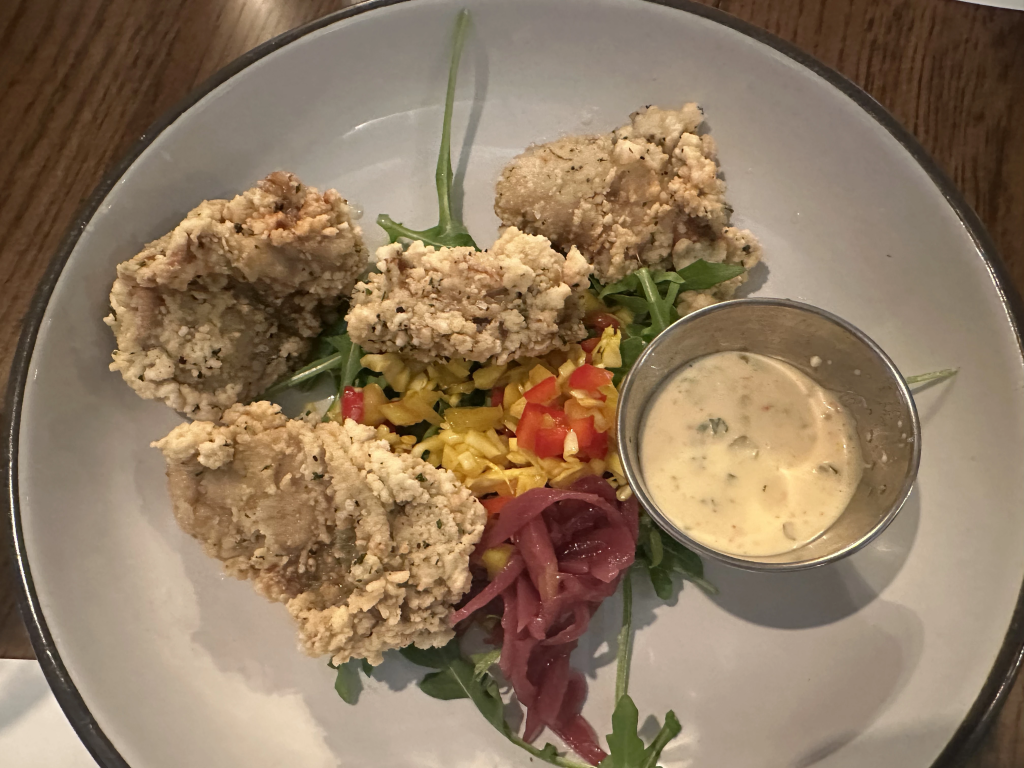 Hellbender Bed and Beverage Fried Oysters